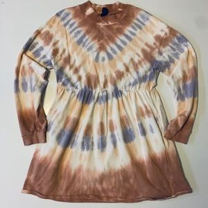 Cute long sleeve Tie-dye dress 🥰